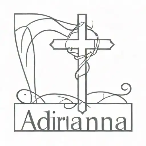 Cross With The Name Adrianna In It