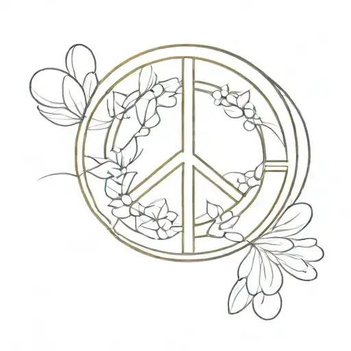 Minimalist Design Word Peace Of Mind Written