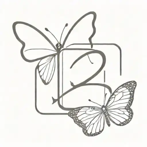 A Butterfly That Incorporates The 3 Numbers 224 Incorporated