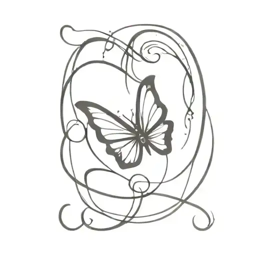 A Butterfly That Incorporates The 3 Numbers 224 Incorporated