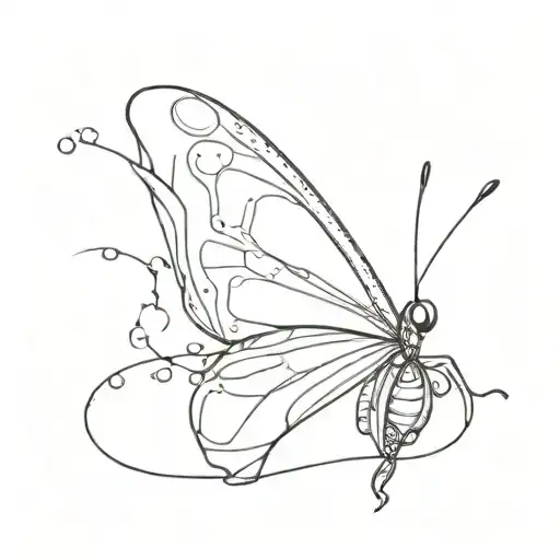 A Butterfly That Incorporates The Numbers 224