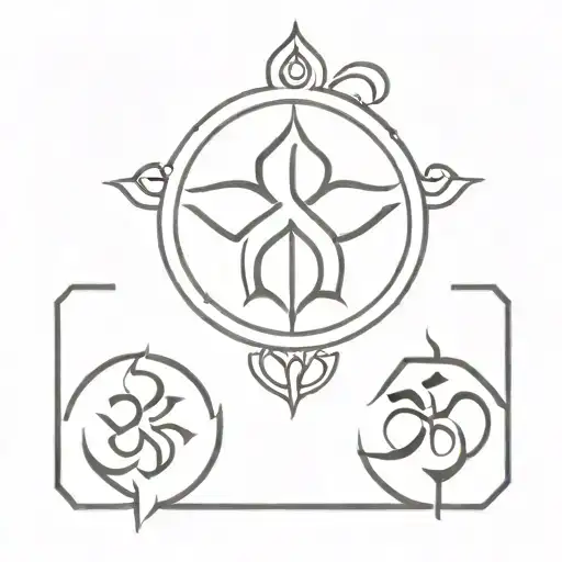 Trishul And Om Arm Band