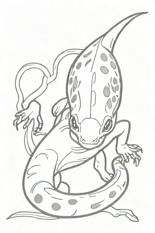Outline Of Leopard Gecko