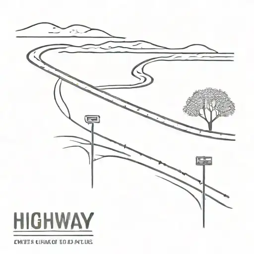 Highway Leading Into The Horizon