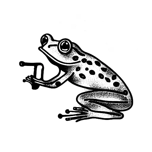 Frog Playing Trumpet