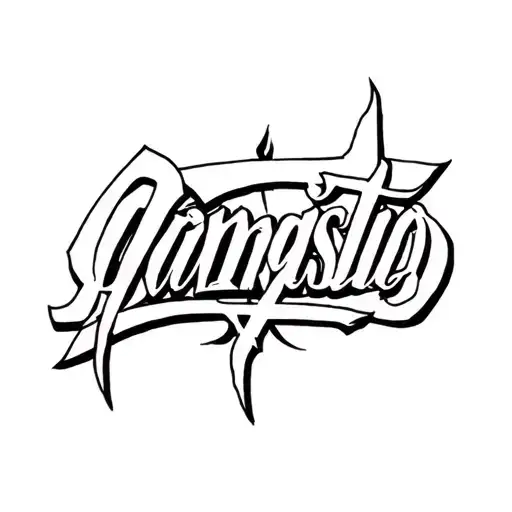 Gangsta Lettering Style For Dionisio