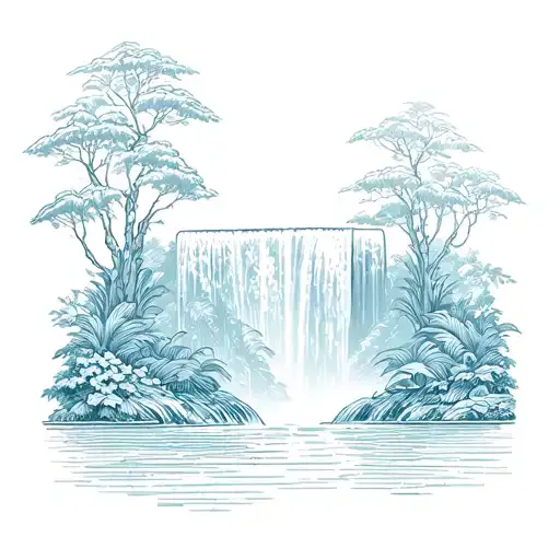 Rainforest Waterfall Simple