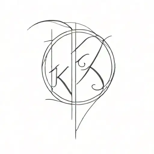 A Kb Initials Typed Out