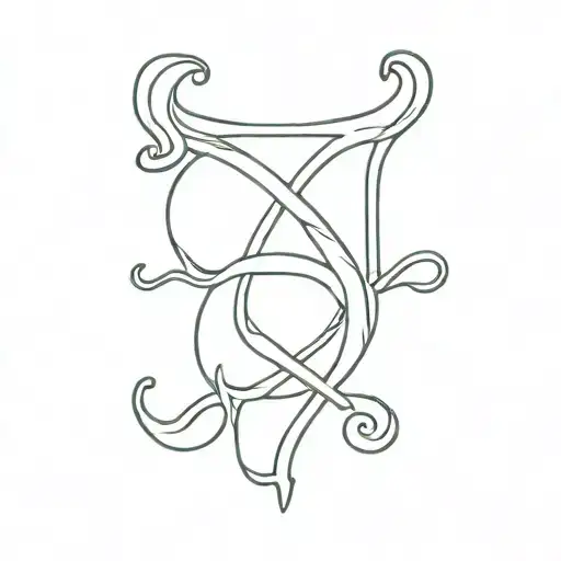 Aquarius Zodiac Sign With G C Initials Carved