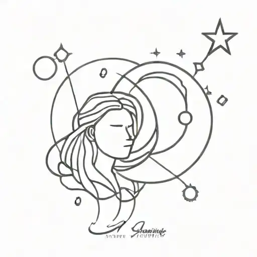 Aquarius And Gemini Sisters Space Theme