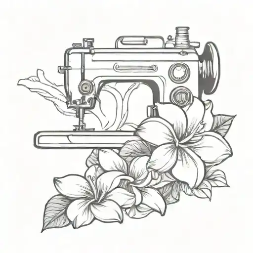 Sewing Machine Hawaii Plumeria