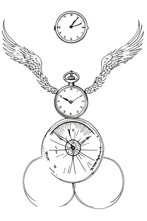 Pheonix And Compas Pocket Watch