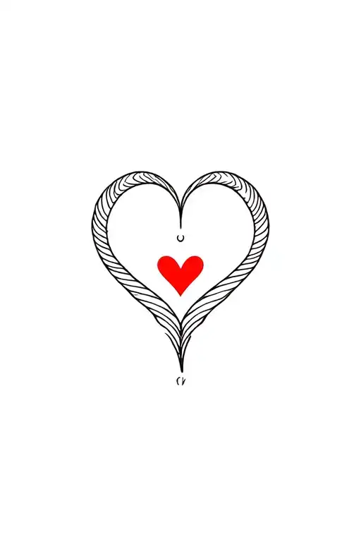 Two Cats Tails Into A Heart