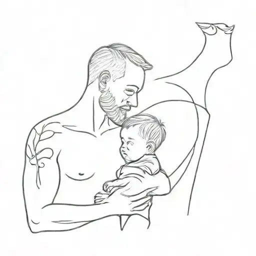 Father And Son Shoulder