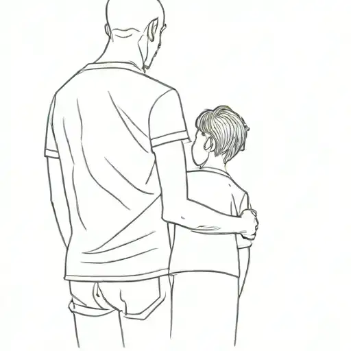 Father And Son Shoulder