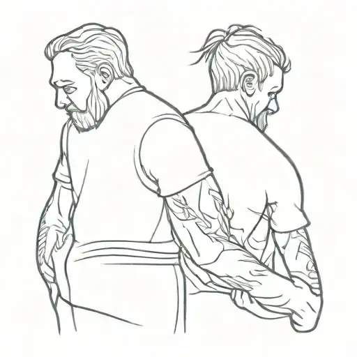 Father And Son Shoulder