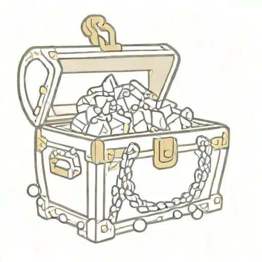 Opened Treasure Chest With Jewels Inside