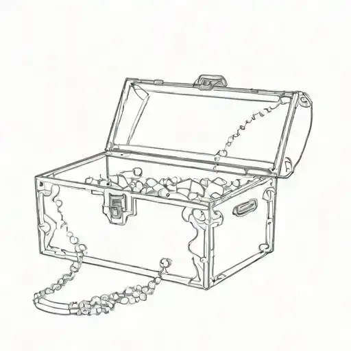 Opened Chest With Jewels Inside