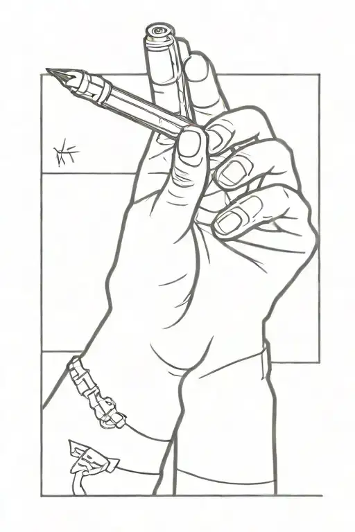 Hand Holding A Lighter