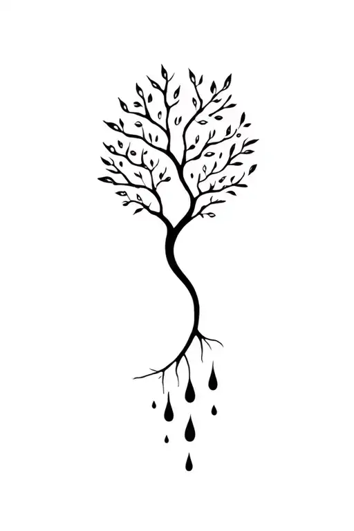 Tree Of Life And Rain Drops