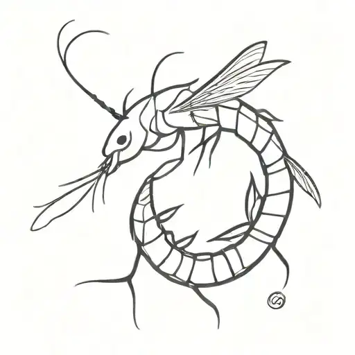 Caradina Shrimp In Wood Cut Style