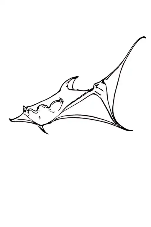 Manta Ray Gracefully Swimming