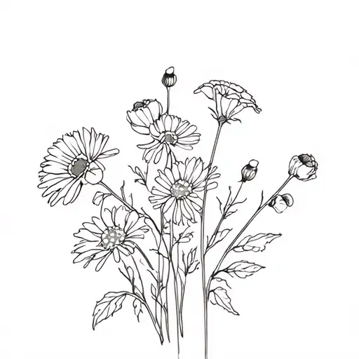 Carnations Daisy Hawthorn Rose Marigold Chrysanthemum Flowers