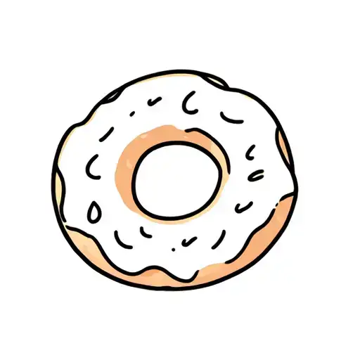 C Shaped Donut Missing Bite Taken