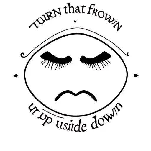 Symbol To Replicate The Saying 'Turn That Frown Upside Down'