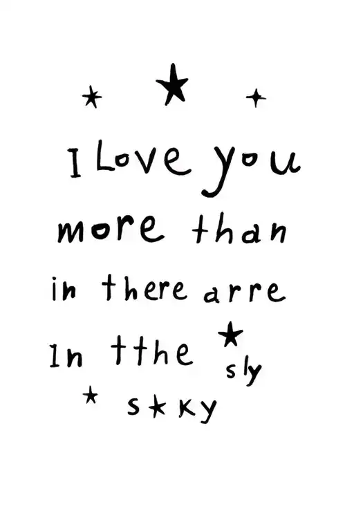 I Love You More Than There Are Stars In The Sky