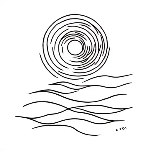 Wave Icon And Chaos Symbol