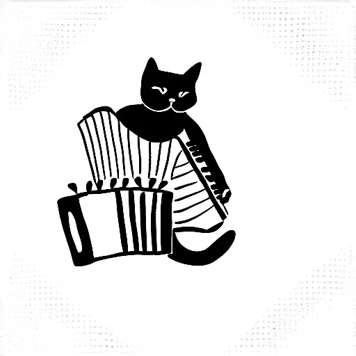 Cat Playing Accordeon