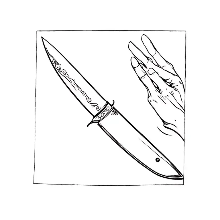 Surviver Of Abuse With A Knife Slicing