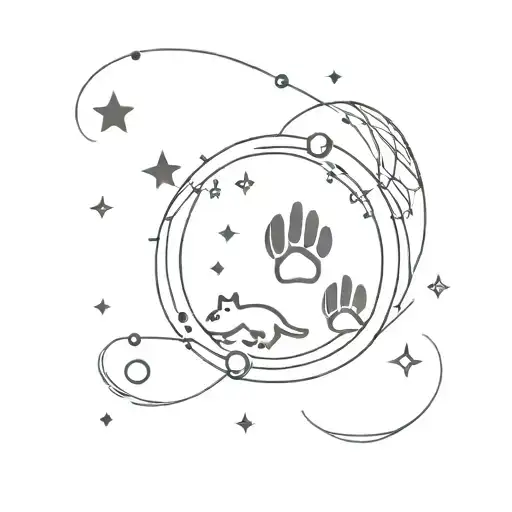 Outer Space Music And Paw Prints