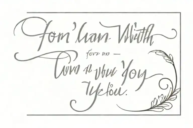 Cursive For I Am With You