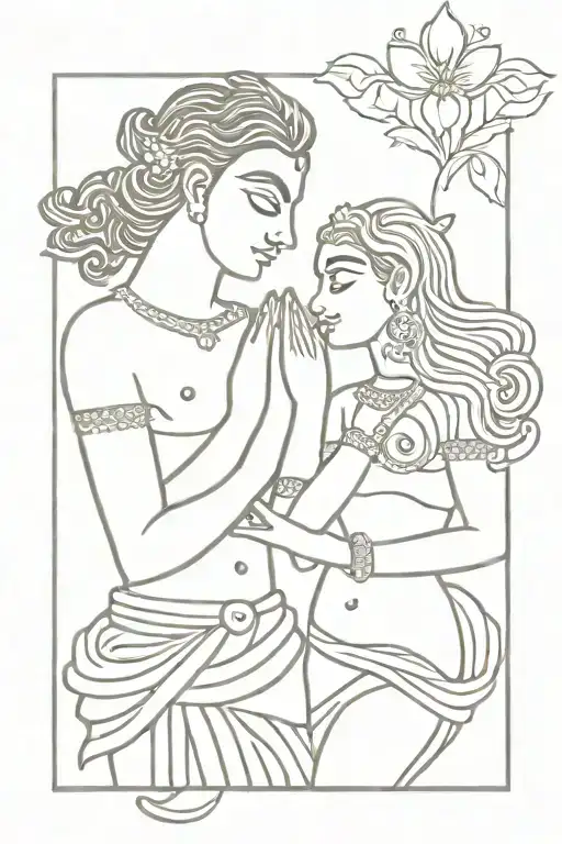 Radha Krishna Love Symbol