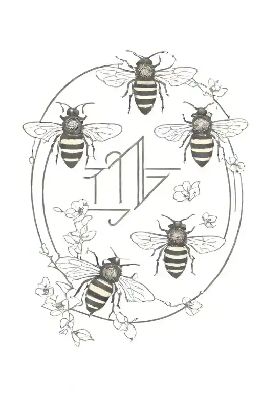 Three Separate Bees With Separate Letters Of A T E Inside