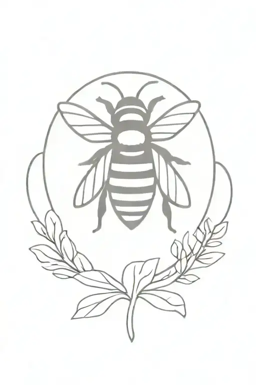 Small Bee With Letter T Inside