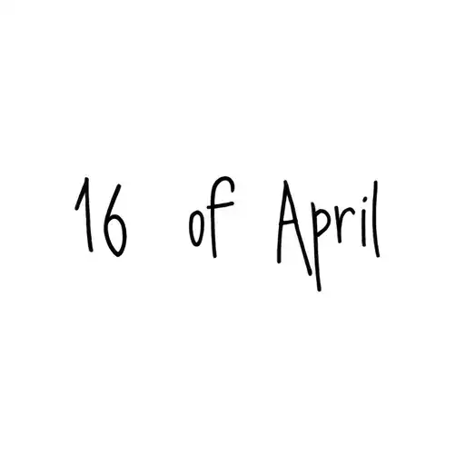 The Date 16 Of April In A Small Simple Font