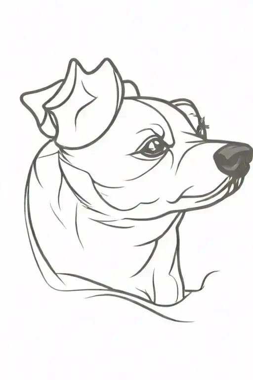 Short Haired Jack Russell Terrier Head