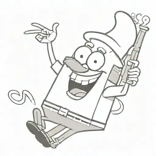 Flying Dutchman From Spongebob With Beer And Cigarettes