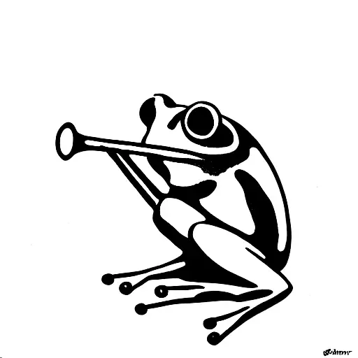 Frog Playing Trumpet