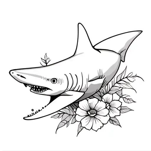 Floral Great White Shark