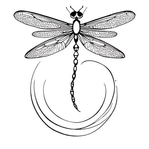 Neda Symbol And Dragonfly