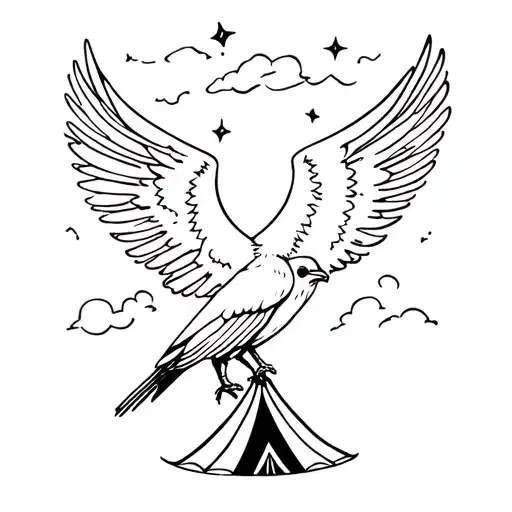 Crow And Circus Tent