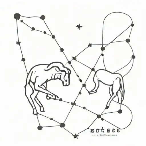 Gemini And Aries Constellation Intertwined
