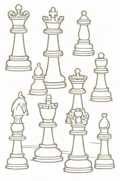 Chess Pieces Arranged