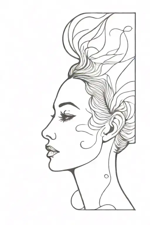Silhouette Of Women Faces