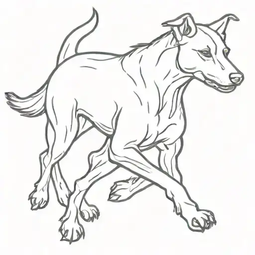 Kelpie Dog Running Simple