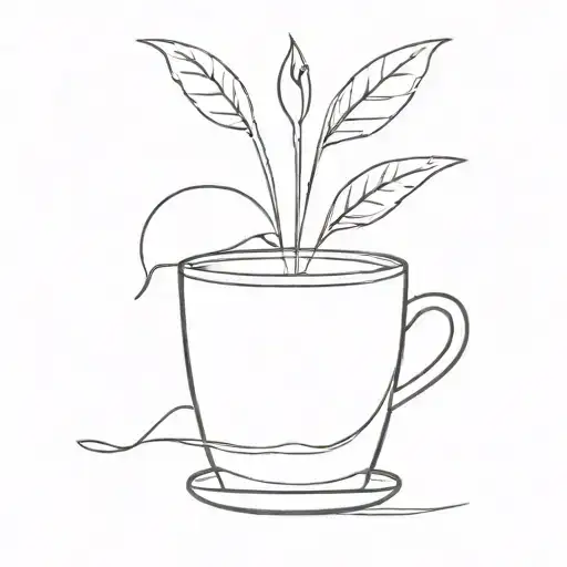 Cafetiereone Line Tattoo Design
